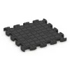 Aufsicht auf die Unterseite, also die Bodenseite von WARCO-Formteil 6883 - Fitnessgulv Max System im Format 46 x 46 × 2,8 cm.