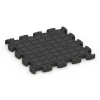 Aufsicht auf die Unterseite, also die Bodenseite von WARCO-Formteil 6885 - Fitnessgulv Max System im Format 46 x 46 × 2,8 cm.