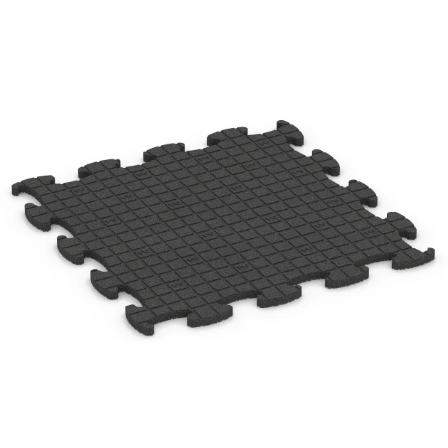 Aufsicht auf die Unterseite, also die Bodenseite von WARCO-Formteil 6850 - Fitness Active gulvflise im Format 98 x 98 x 2,8 cm.