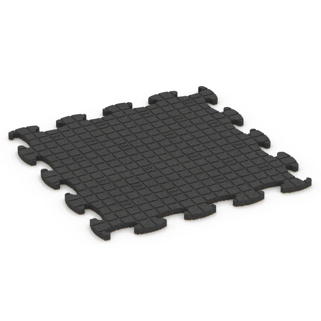 Aufsicht auf die Unterseite, also die Bodenseite von WARCO-Formteil 6853 - Fitness Active gulvflise im Format 98 x 98 x 2,8 cm.
