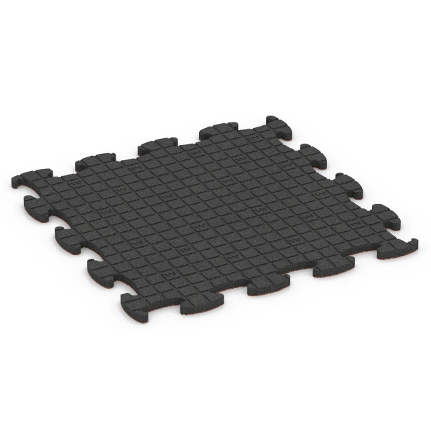 Aufsicht auf die Unterseite, also die Bodenseite von WARCO-Formteil 6854 - Fitness Active gulvflise im Format 98 x 98 x 2,8 cm.