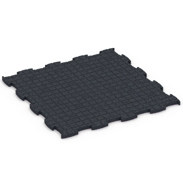 Aufsicht auf die Unterseite, also die Bodenseite von WARCO-Formteil 6855 - Fitness Active gulvflise im Format 97,1 x 97,1 x 2,8 cm.