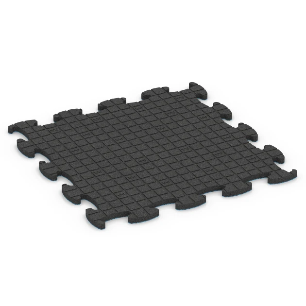 Aufsicht auf die Unterseite, also die Bodenseite von WARCO-Formteil 6857 - Fitness Active gulvflise im Format 98 x 98 x 2,8 cm.