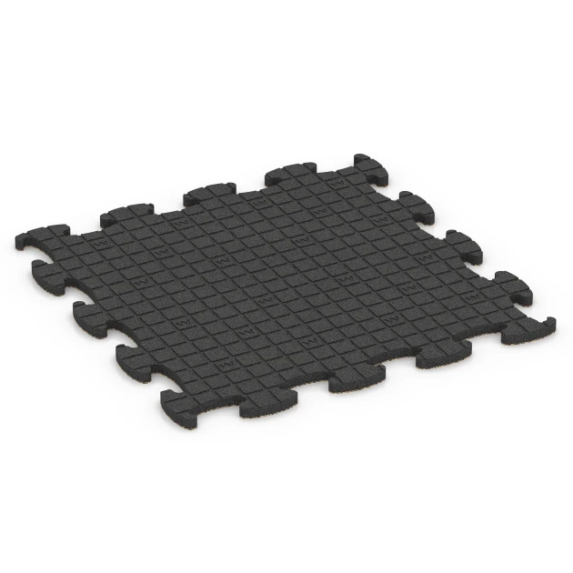 Aufsicht auf die Unterseite, also die Bodenseite von WARCO-Formteil 6858 - Fitness Active gulvflise im Format 97,1 x 97,1 x 2,8 cm.