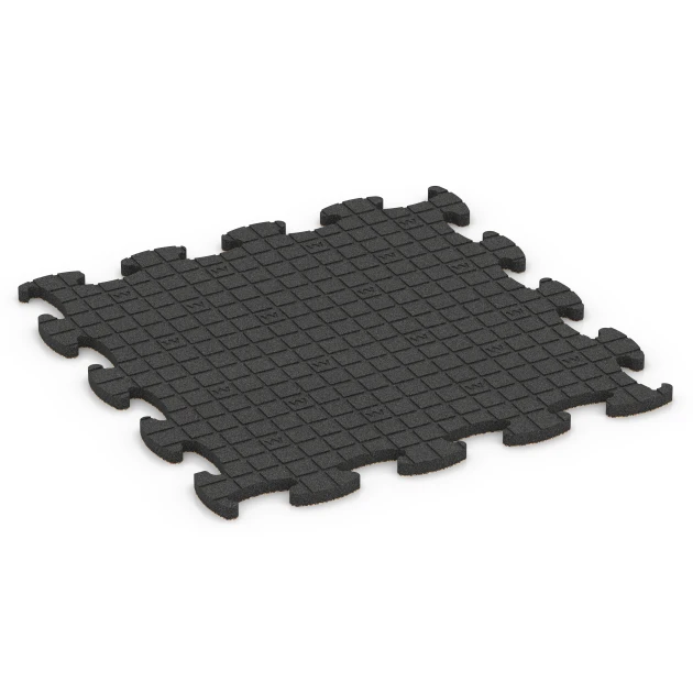Aufsicht auf die Unterseite, also die Bodenseite von WARCO-Formteil 6889 - Fitnessgulv Max System im Format 98 x 98 x 2,8 cm.