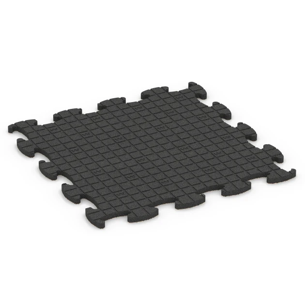 Aufsicht auf die Unterseite, also die Bodenseite von WARCO-Formteil 6892 - Fitnessgulv Max System im Format 98 x 98 x 2,8 cm.