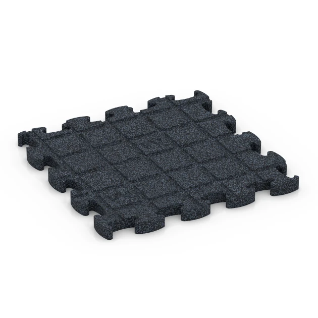 Aufsicht auf die Unterseite, also die Bodenseite von WARCO-Formteil 6958 - Fitness Premium træningsgulv im Format 28,9 x 28,9 x 1,8 cm.