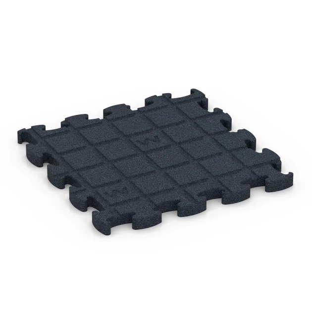Aufsicht auf die Unterseite, also die Bodenseite von WARCO-Formteil 6964 - Fitness Premium studiegulv im Format 28,9 x 28,9 x 1,8 cm.