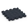 Aufsicht auf die Unterseite, also die Bodenseite von WARCO-Formteil 6965 - Fitness Premium studiegulv im Format 28,9 x 28,9 x 2,8 cm.