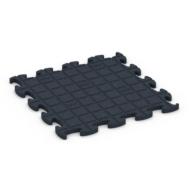 Aufsicht auf die Unterseite, also die Bodenseite von WARCO-Formteil 6966 - Fitness Premium studiegulv im Format 45,9 x 45,9 x 1,8.