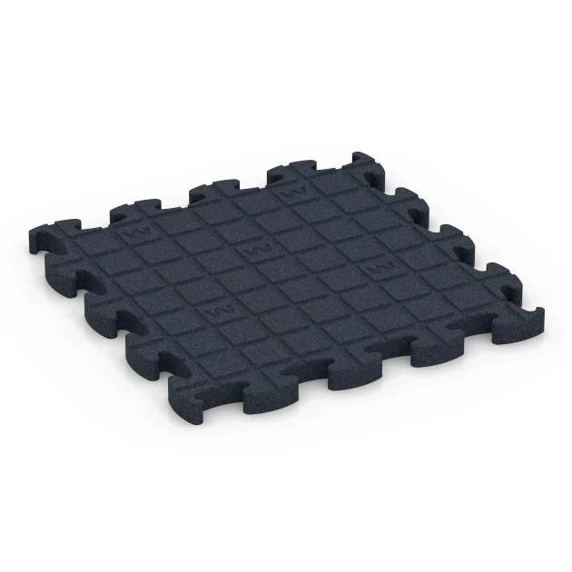 Aufsicht auf die Unterseite, also die Bodenseite von WARCO-Formteil 6967 - Fitness Premium studiegulv im Format 45,9 x 45,9 x 2,8 cm.