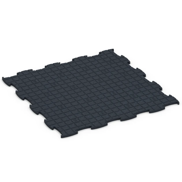 Aufsicht auf die Unterseite, also die Bodenseite von WARCO-Formteil 6968 - Fitness Premium studiegulv im Format 99 x 99 x 1,8 cm.
