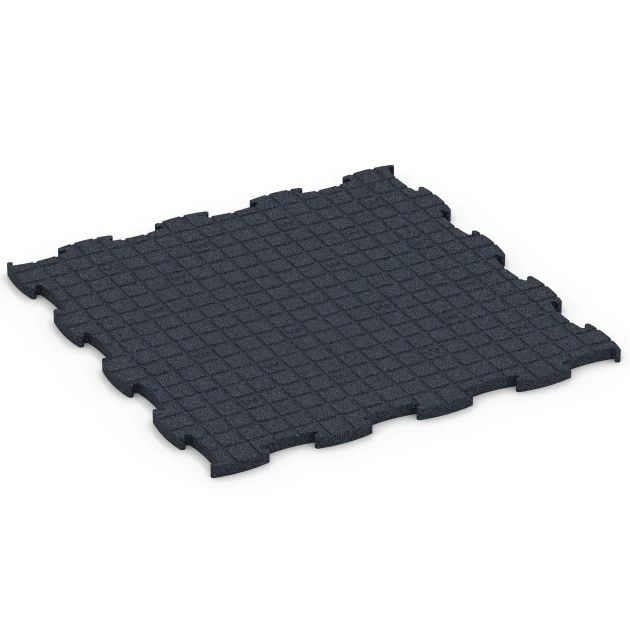 Aufsicht auf die Unterseite, also die Bodenseite von WARCO-Formteil 6963 - Fitness Premium træningsgulv im Format 99 x 99 x 2,8 cm.
