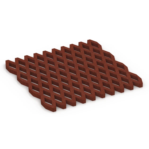Aufsicht auf die Unterseite, also die Bodenseite von WARCO-Formteil 7010 - Faldsikringsgræsrist im Format 100 x 100 x 4 cm.