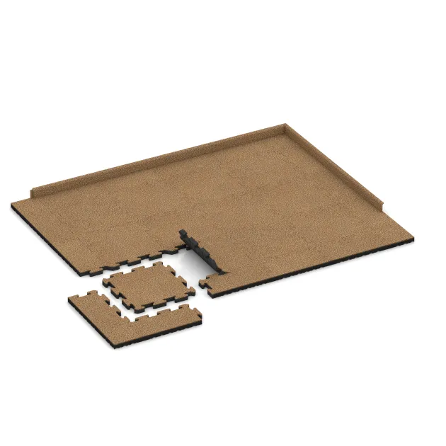 Typische Verlegung oder Einbausituation für den Artikel 2931 von WARCO - Poolflise, Farbton Rattan Lounge in der Abmessung 500 x 500 x 40 mm.