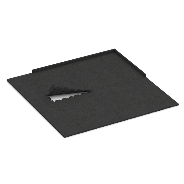 Typische Verlegung oder Einbausituation für den Artikel 4070 von WARCO - Hundegulvplade, Farbton Antracit in der Abmessung 100 x 100 x 4 cm | 1,00 m².