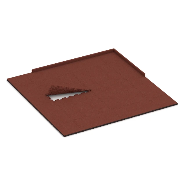 Typische Verlegung oder Einbausituation für den Artikel 3476 von WARCO - Spiel-Bodenbelag, Farbton Murstenrød in der Abmessung 100 x 100 x 4 cm | 1,00 m².