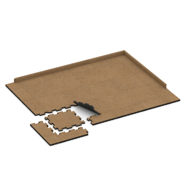 Typische Verlegung oder Einbausituation für den Artikel 2682 von WARCO - Hundegulvplade, Farbton Rattan in der Abmessung 50 x 50 x 3 cm | 0,25 m².