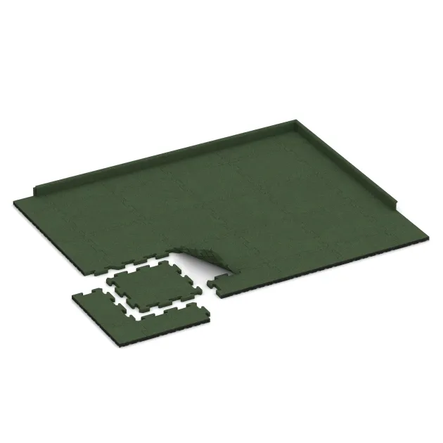 Typische Verlegung oder Einbausituation für den Artikel 2805 von WARCO - Hundesportgulv HD, Farbton Græsgrøn in der Abmessung 500 x 500 x 30 mm.