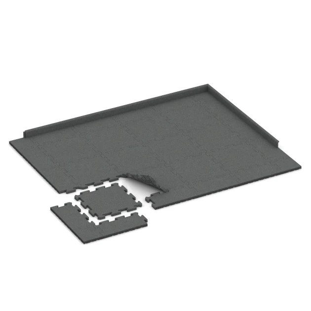 Typische Verlegung oder Einbausituation für den Artikel 4182 von WARCO - Gummibelægning til sport, Farbton Skifergrå in der Abmessung 50 x 50 x 3 cm | 0,25 m².