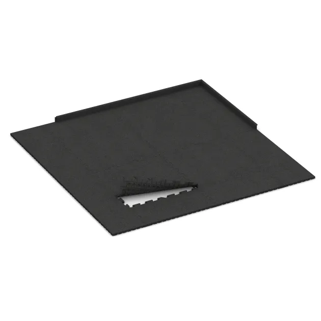 Typische Verlegung oder Einbausituation für den Artikel 3330 von WARCO - Fitness Beskyttelsesmåtte HD, Farbton Anthracite in der Abmessung 1000 x 1000 x 30 mm.