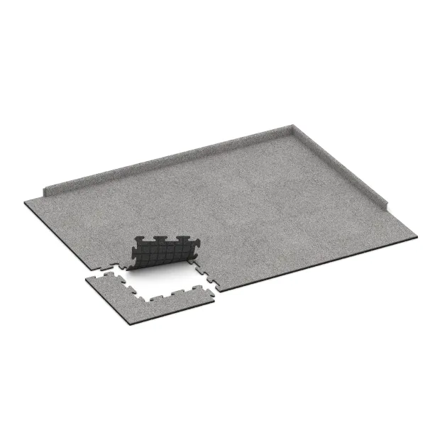 Typische Verlegung oder Einbausituation für den Artikel 4585 von WARCO - Sportsplade 1,8 cm, Farbton Grå Melange in der Abmessung 500 x 500 x 18 mm.