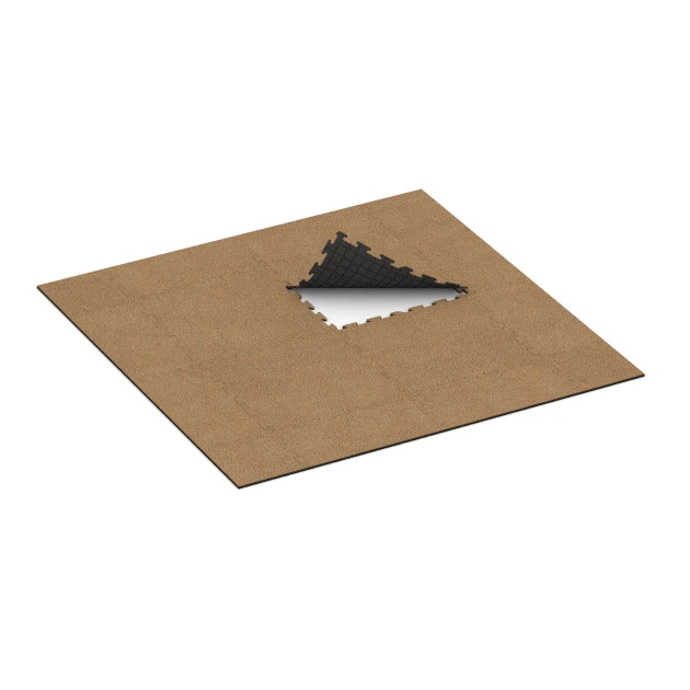 Typische Verlegung oder Einbausituation für den Artikel 0327 von WARCO - Fitness podložka 18 mm, Farbton Rattan in der Abmessung 100 x 100 x 1,8 cm | 1,00 m².