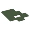 Typische Verlegung oder Einbausituation für den Artikel 0434 von WARCO - Rand-Platte (eine Seite abgeschrägt), Farbton Græsgrøn in der Abmessung 500 x 500 x 45 mm.