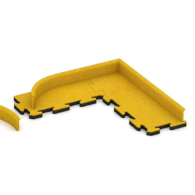 Typische Verlegung oder Einbausituation für den Artikel 4288 von WARCO - Gulvliste, Farbton Citrongul in der Abmessung 750 x 20 x 80 mm.