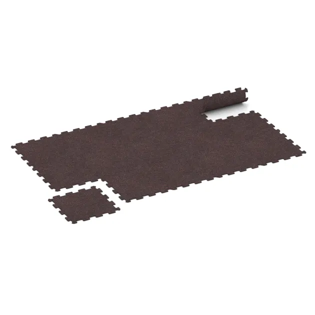 Typische Verlegung oder Einbausituation für den Artikel 0912 von WARCO - Fitnessgulv Kompakt, Farbton Let Rød Sprinklet in der Abmessung 485 x 485 x 8 mm | 0,235 m².