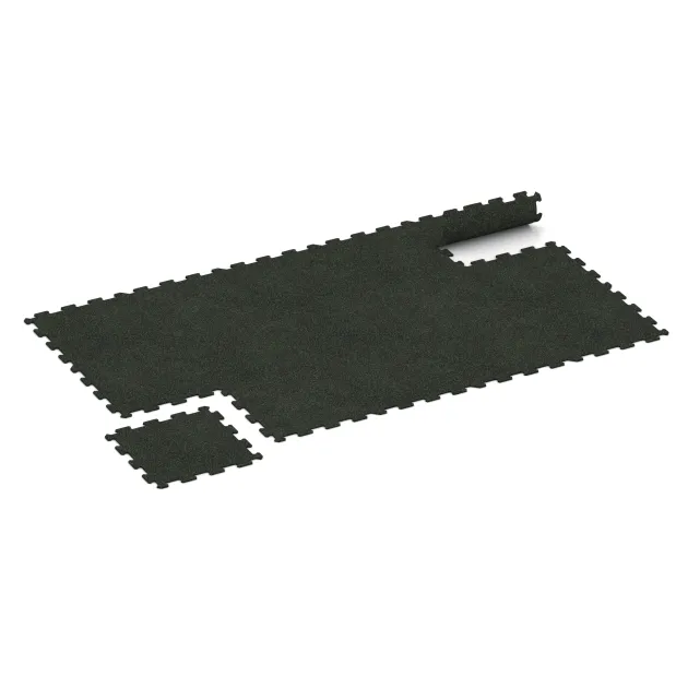 Typische Verlegung oder Einbausituation für den Artikel 0921 von WARCO - Fitnessgulv Kompakt, Farbton Let Grøn Sprøjtet in der Abmessung 485 x 485 x 8 mm | 0,235 m².