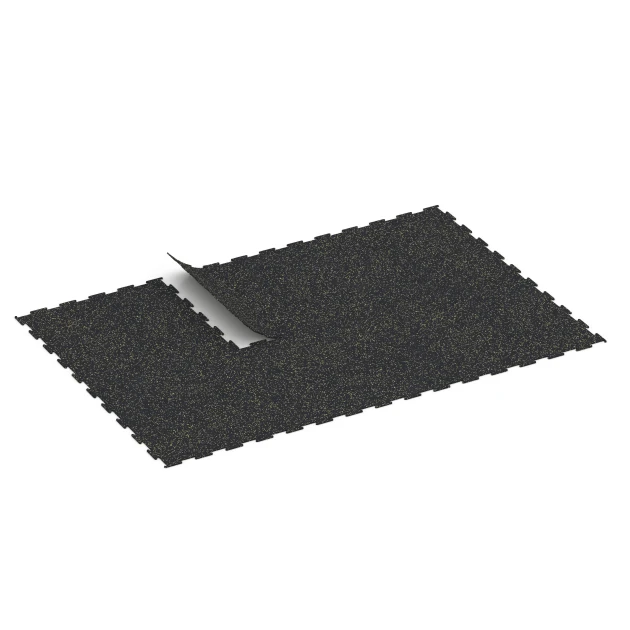 Typische Verlegung oder Einbausituation für den Artikel 6454 von WARCO - Fitnessgulv Kompakt, Farbton Let Gul Sprøjtet in der Abmessung 100 × 100 × 0,8 cm.