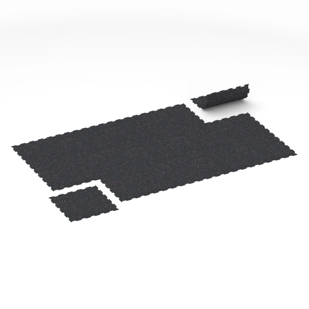 Typische Verlegung oder Einbausituation für den Artikel 6456 von WARCO - Fitnessgulv Kompakt, Farbton Let Rød Sprinklet in der Abmessung 50 × 50 × 0,8 cm.
