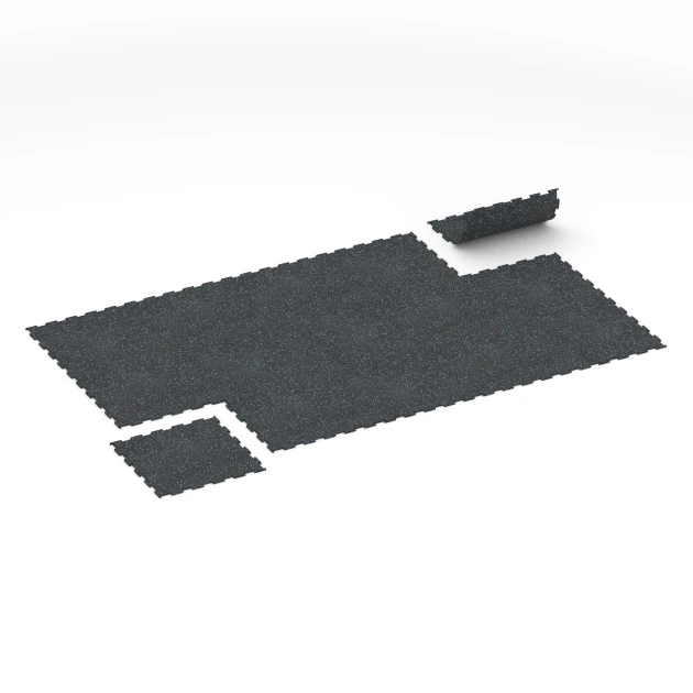 Typische Verlegung oder Einbausituation für den Artikel 6457 von WARCO - Fitnessgulv Kompakt, Farbton Let Blå Sprøjtet in der Abmessung 50 × 50 × 0,8 cm.