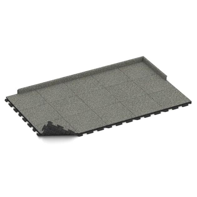 Typische Verlegung oder Einbausituation für den Artikel 1298 von WARCO - Gangfliser Classic, Farbton Grå Granit in der Abmessung 500 x 500 x 40 mm.