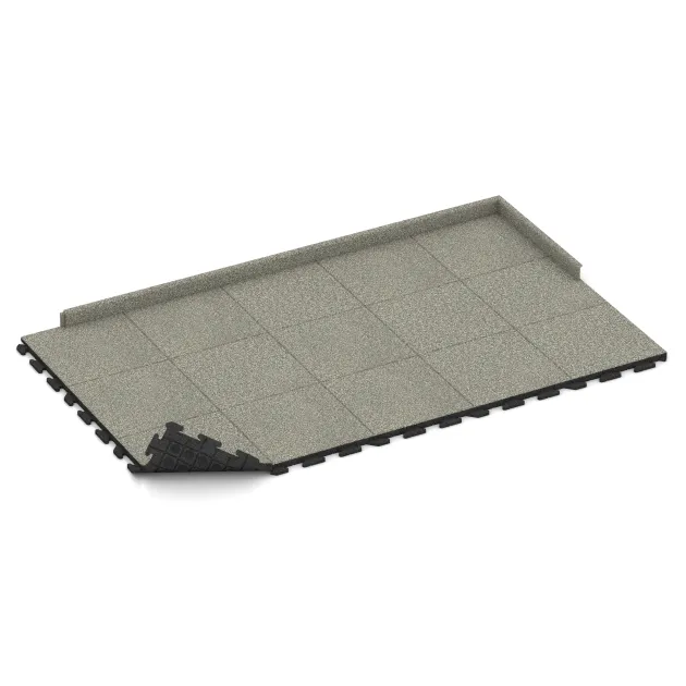 Typische Verlegung oder Einbausituation für den Artikel 1299 von WARCO - Gangfliser Classic, Farbton Lys Granit in der Abmessung 500 x 500 x 40 mm.