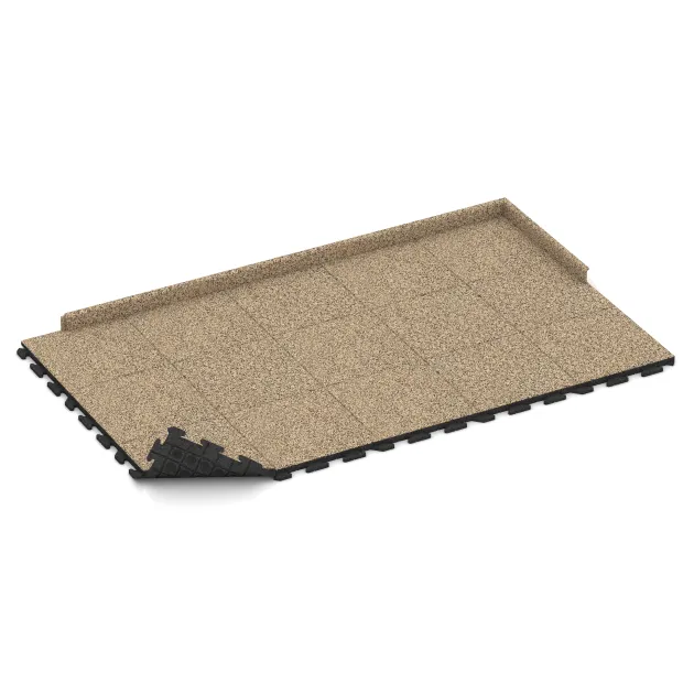 Typische Verlegung oder Einbausituation für den Artikel 1305 von WARCO - Gangfliser Classic, Farbton Travertin in der Abmessung 500 x 500 x 40 mm.