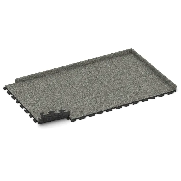 Typische Verlegung oder Einbausituation für den Artikel 1207 von WARCO - Poolflise Klassisk, Farbton Grå Granit in der Abmessung 500 x 500 x 30 mm.