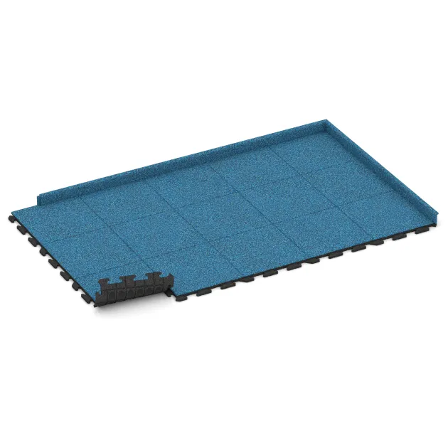 Typische Verlegung oder Einbausituation für den Artikel 1216 von WARCO - Poolflise Klassisk, Farbton Atlantic in der Abmessung 500 x 500 x 30 mm.