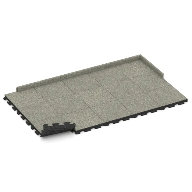 Typische Verlegung oder Einbausituation für den Artikel 1432 von WARCO - Gangfliser Classic, Farbton Lys Granit in der Abmessung 500 x 500 x 50 mm.