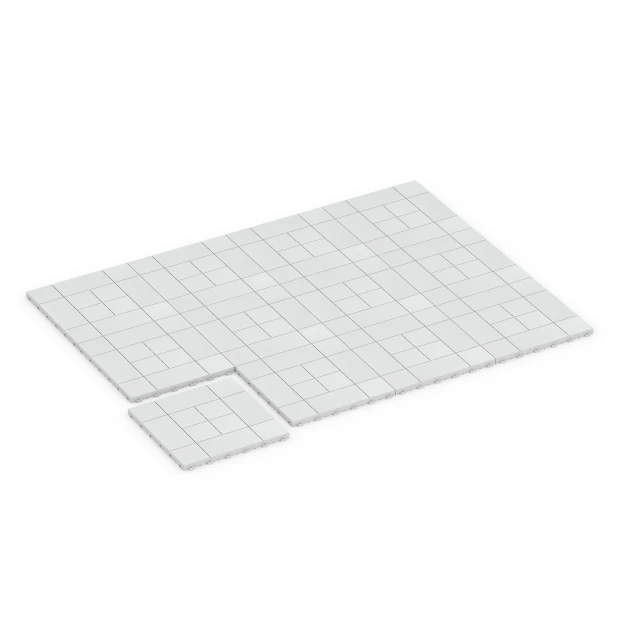 Typische Verlegung oder Einbausituation für den Artikel 6235 von WARCO - Panelmønster – Terrassefliser, Farbton Kridt in der Abmessung 38,5 x 38,5 x 2 cm.