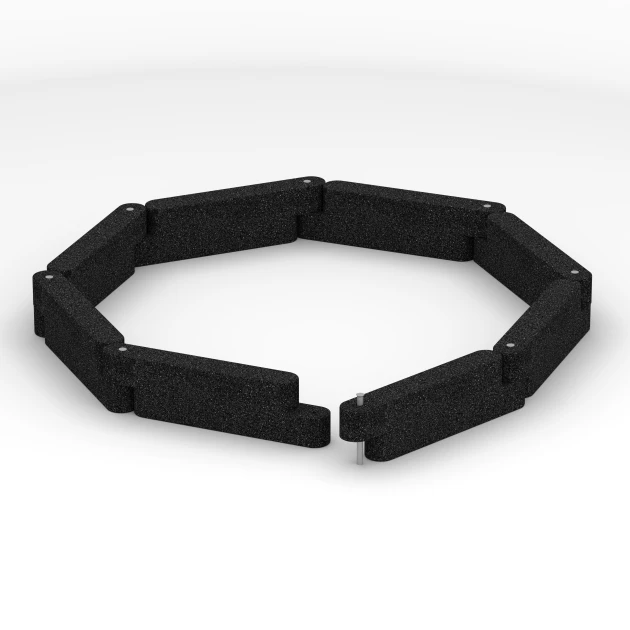 Typische Verlegung oder Einbausituation für den Artikel 6639 von WARCO - Gummikantsten, Farbton Antracit in der Abmessung 100 x 15 x 30 cm.