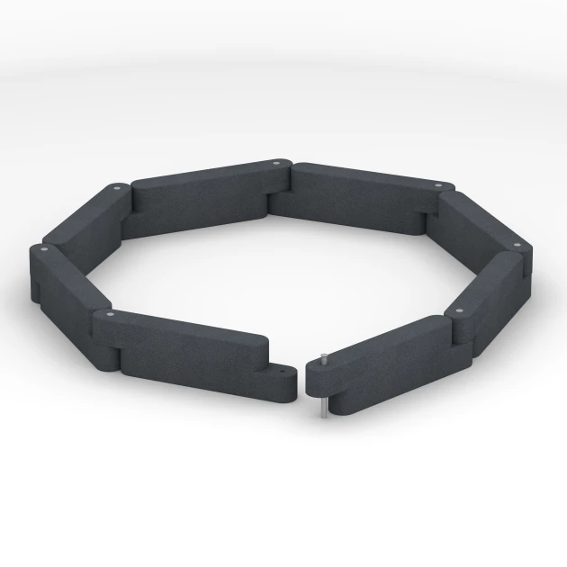 Typische Verlegung oder Einbausituation für den Artikel 6642 von WARCO - Gummikantsten, Farbton Skifergrå in der Abmessung 100 x 15 x 30 cm.