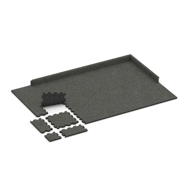 Typische Verlegung oder Einbausituation für den Artikel 3848 von WARCO - Poolflise fugfri, Farbton Mørkgrå Granit in der Abmessung 306 x 306 x 20 mm.