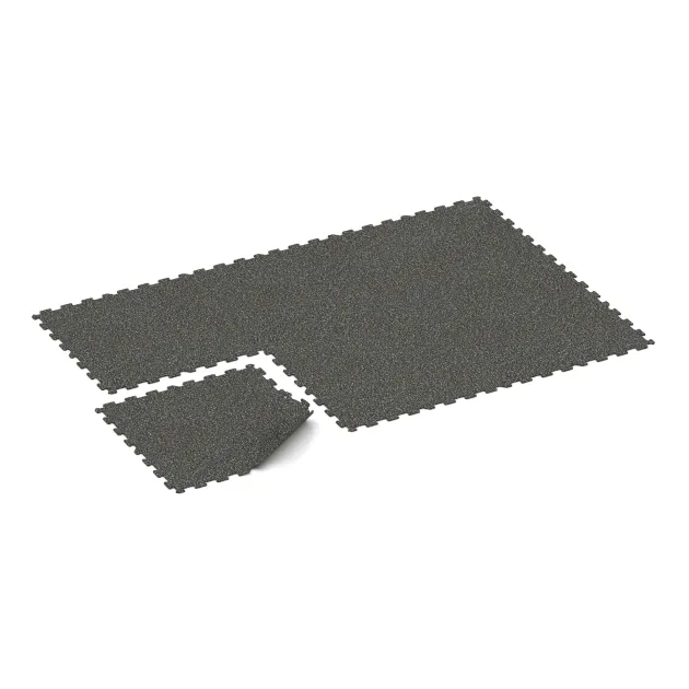 Typische Verlegung oder Einbausituation für den Artikel 1019 von WARCO - Fitnessgulv Kompakt, Farbton Mørkgrå Granit in der Abmessung 970 x 970 x 8 mm | 0,94 m.