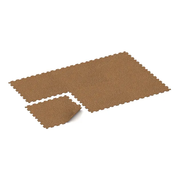 Typische Verlegung oder Einbausituation für den Artikel 1023 von WARCO - Fitnessgulv Kompakt, Farbton Terra Cotta in der Abmessung 970 x 970 x 8 mm | 0,94 m.
