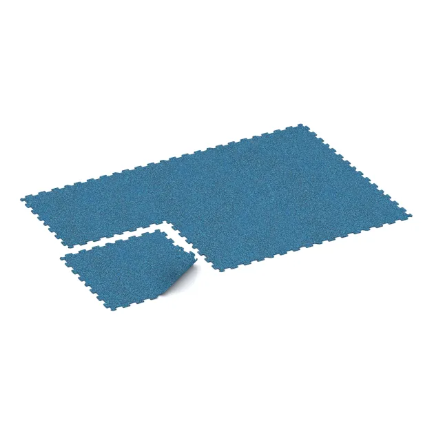 Typische Verlegung oder Einbausituation für den Artikel 1029 von WARCO - Fitnessgulv Kompakt, Farbton Atlantic in der Abmessung 970 x 970 x 8 mm | 0,94 m.