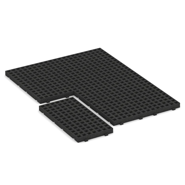 Typische Verlegung oder Einbausituation für den Artikel 6114 von WARCO - Græsarmeringsmåtte i gummi (faldunderlag), Farbton Antracit in der Abmessung 100 × 50 × 6,5 cm.