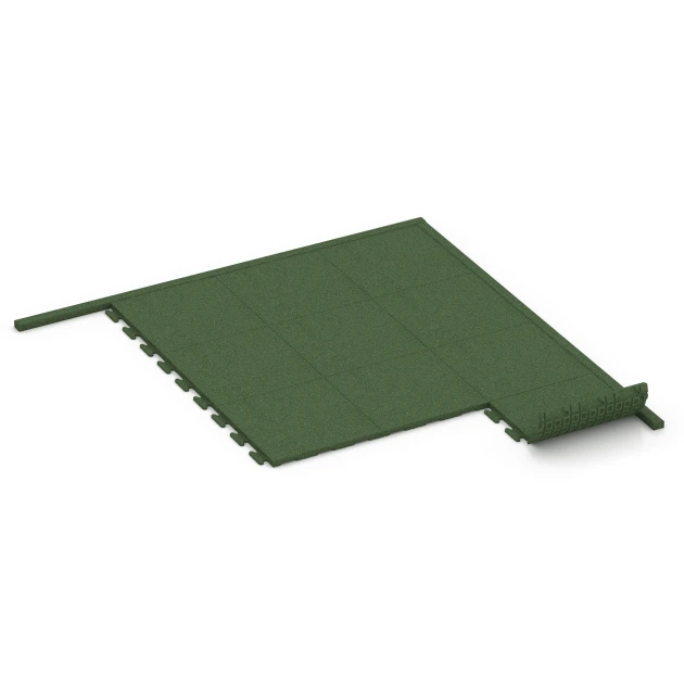 Typische Verlegung oder Einbausituation für den Artikel 3786 von WARCO - Gummi Bordsten, Farbton Græsgrøn in der Abmessung 100 x 5 x 25 cm.