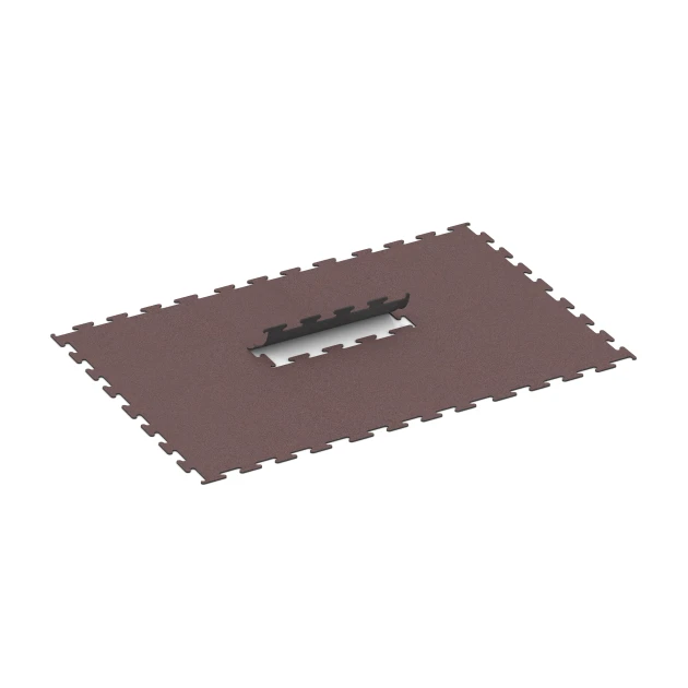 Typische Verlegung oder Einbausituation für den Artikel 6145 von WARCO - Fitness Performance Elite Træningsgulv, Farbton Mineralrød in der Abmessung 100 x 100 x 1 cm | 1,00 m².